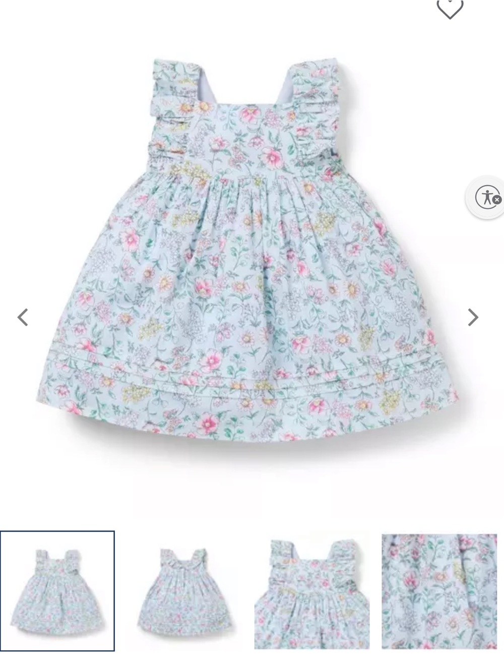 Janie and Jack Floral Kids Dress - Blue and Pink